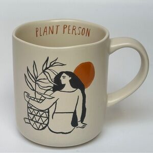 Opalhouse Plant Person Stoneware Mug Cream Botanical Woman Design